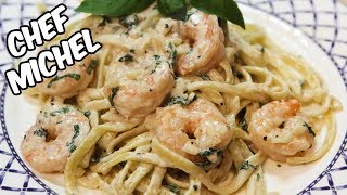 Fettuccine aux crevettes [upl. by Yecnay]