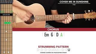 Cover Me In Sunshine Guitar Cover Pnk 🎸Tabs  Chords [upl. by Aehcim]