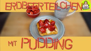 Erdbeerteilchen mit Pudding und Blätterteig  ruckzuck fertig [upl. by Kcirdneh]