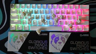 Glorious Panda Switches Sound Test ASMR  Unlubed Stock vs Lubed  GK61 Aluminum Case [upl. by Faria]