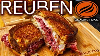 HOW TO MAKE AN AMAZING REUBEN SANDWICH ON THE BLACKSTONE GRIDDLE EASY RECIPE [upl. by Aynot458]