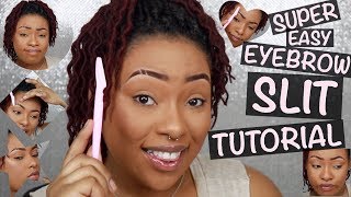 Beginner friendly EYEBROW SLIT tutorial  Nadia Blings [upl. by Blunt485]