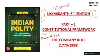 Indian Polity by M Laxmikanth Video 1  Historical Background The Company Rule 17731858 [upl. by Odlaw]