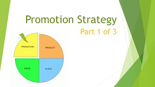 Marketing Mix Promotion Strategy part 1 [upl. by Ultan]