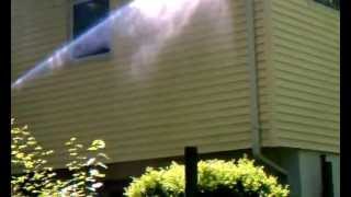 Simple house wash with original XJet nozzle removing nozzle tip to jet [upl. by Candyce354]