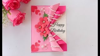 Beautiful Handmade Birthday Card idea DIY GREETING cards for birthday [upl. by Waal]