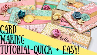 DIY Card Making Tutorial  Quick and Easy [upl. by Grochow]