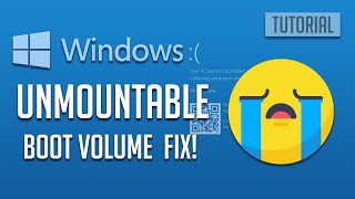 Windows 10 Unmountable Boot Volume FIX 2025 Tutorial [upl. by Smailliw]