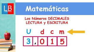 Los Números DECIMALES LECTURA y ESCRITURA ✔👩‍🏫 PRIMARIA [upl. by Bryon]