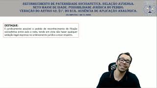 STJ INFO 834 paternidade socioafetiva e adoção [upl. by Siffre]