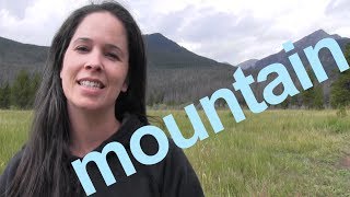 How to Say MOUNTAIN and SENTENCE  American English [upl. by Noteek]