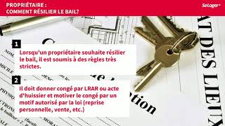 Propriétaire  comment résilier le bail [upl. by Harehs]