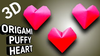 How To Make 3D Heart  Origami Easy 3D Heart  Origami 3D Paper heart  How To Make Paper Heart [upl. by Rettig355]