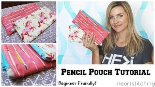 Easy Pencil Pouch Tutorial  Back to School [upl. by Stuart]