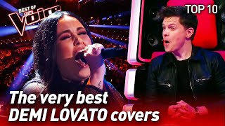 TOP 10  BEST DEMI LOVATO covers in The Voice [upl. by Beasley661]