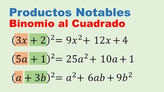 Binomio al cuadrado ejercicios resueltos con procedimiento paso a paso [upl. by Fairweather]