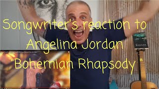 Songwriters ReactionReview to Angelina Jordans quotBohemian Rhapsodyquot [upl. by Ailen]