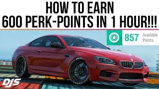 Forza Horizon 4  How to earn 600 PerkPoints EVERY HOUR Fastest method in the game [upl. by Ebag64]