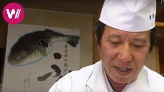 Fugu  how to prepare the deadly pufferfish as shown by quotUoseiquot chef Rikizo Okamoto  Tokyo [upl. by Severn]