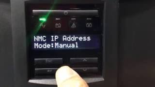 APC UPS NMC IP DHCP amp Manual Setup via Display Interface 20161212 [upl. by Burne]