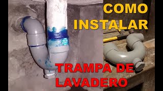 Trucos para instalar una trampa de lavadero correctamente [upl. by Dudley]