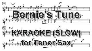 Bernies Tune  Backing Track with Sheet Music for Tenor Sax Slow  BPM 144 [upl. by Aicnelav]