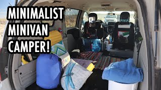 A Truly Minimalist NoBuild Minivan Camper Complete Tour [upl. by Lulita]