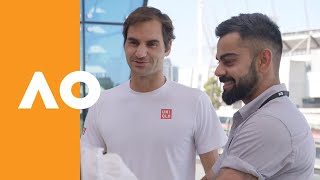 Roger Federer meets Virat Kohli  Australian Open 2019 [upl. by Aivun]