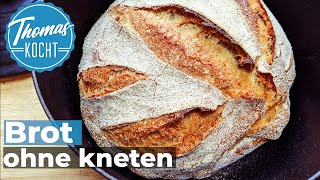 Brot backen ohne kneten  ganz einfach  no knead bread [upl. by Plank]