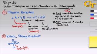 Redox Titration  Intro amp Theory [upl. by Eiroc]