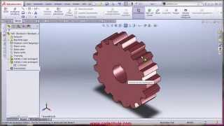 Solidworks Tutorial Zahnrad Konstruktion [upl. by Theo302]