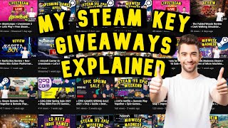 My Steam Key Giveaways Explained  Guide  FAQ  Comment Picker Giveaways [upl. by Mapel]