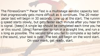 The FitnessGram™ Pacer Test [upl. by Niala]