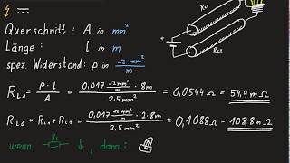 Leitungswiderstand berechnet [upl. by Aicital]