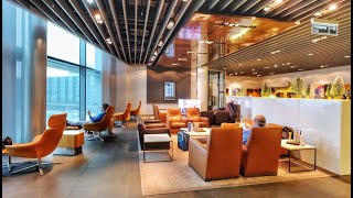 Lufthansa First Class Lounge in Pier A  Frankfurt Airport FRA [upl. by Nahgen26]