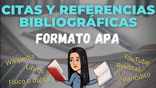 Citas y referencias bibliográficas APA ¿Wikipedia [upl. by Assili]