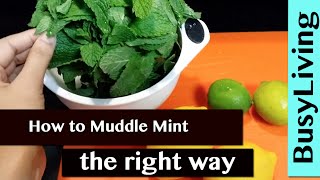 How to Muddle Mint  the right way [upl. by Derrek]