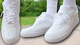 How To Lace Nike Air Force 1s 4 Ways w ON FEET  Featuring AF1 Lows THE BEST WAY [upl. by Aral]