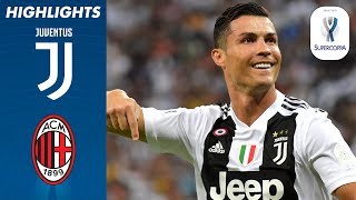 Juventus 10 Milan  Ronaldo Scores to Win First Trophy with Juve  Supercoppa Final 1819 [upl. by Fish]