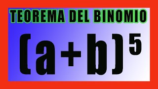 âœ…ðŸ‘‰ TEOREMA DEL BINOMIO âœ… Ejercicios del Teorema del binomio [upl. by Anelhtak]