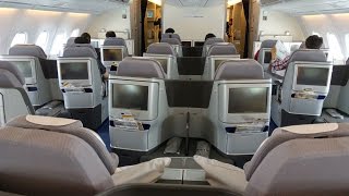 LUFTHANSA  HOUSTONFRANKFURT  BUSINESS CLASS  A380 [upl. by Nnyladnarb]