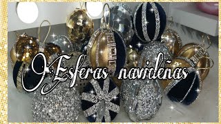 IDEAS PARA HACER ESFERAS NAVIDEÑASDECORACIONES NAVIDEÑAS [upl. by Emoreg121]