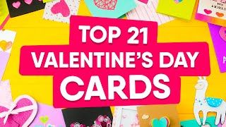 TOP 21 Valentine Cards Handmade  Easy amp Cute DIY Ideas 2020 [upl. by Aeirdna]