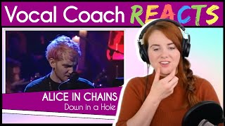 Vocal Coach reacts to Alice In Chains  Down in a Hole Layne Staley MTV Unplugged Live [upl. by Redd248]