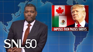 Weekend Update Trump Causes Tariff Confusion Elon Musks SpaceX Starship Explodes  SNL [upl. by Hunley591]