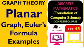 L45 Planar Graph Euler’s Formula  Examples  GRAPH THEORY  Discrete Mathematics Lectures Hindi [upl. by Ushijima]