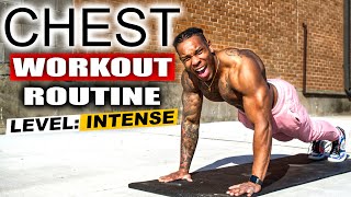 15 MINUTE INTENSE CHEST WORKOUTNO EQUIPMENT [upl. by Adriel]