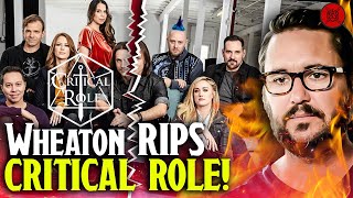 Critical Role 🔥UNDER FIRE 🔥From Wil Wheaton [upl. by Nediarb]