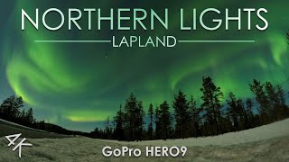 Northern Lights Aurora Borealis  GoPro HERO9  Lapland Sweden [upl. by Sackville]