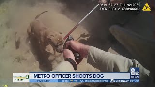 WARNING GRAPHIC FOOTAGE Video shows Metro officer fatally shooting dog during July 27 investigation [upl. by Jehanna]